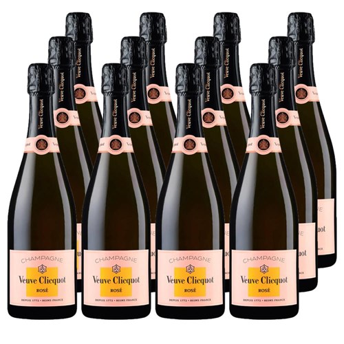 Veuve Clicquot Rose Label 75cl Case of 12 Champagne